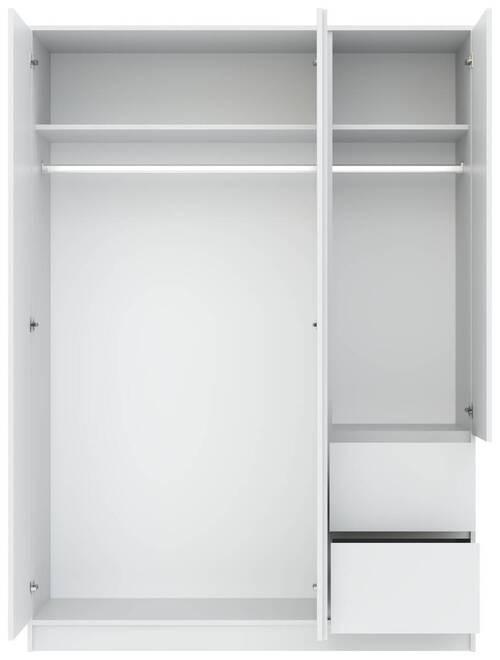 Kleiderschrank Basit Weiß