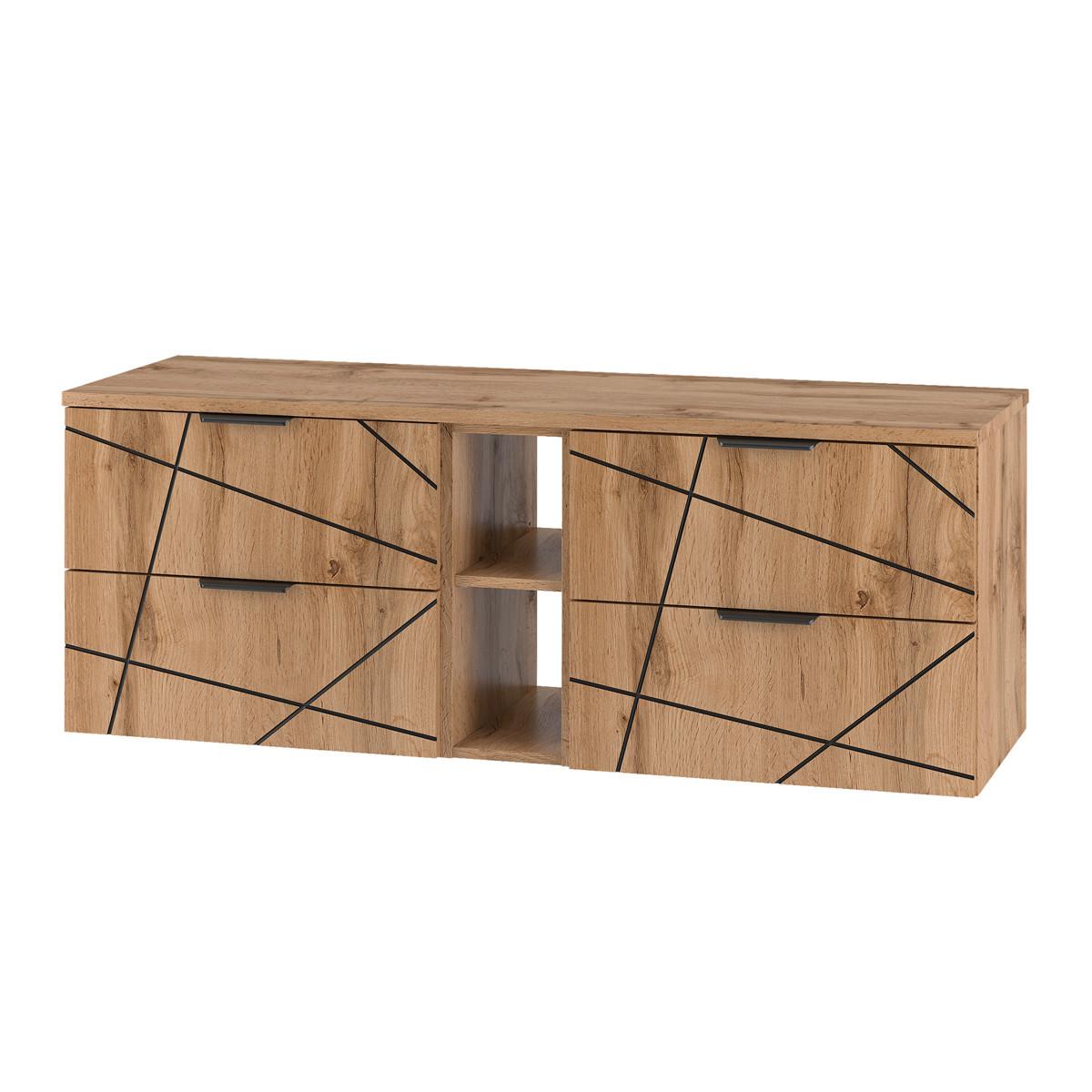 WASCHTISCHUNTERSCHRANK 140.6cm Teren Holz - Braun, Holzwerkstoff (140.6/52.2/46.5cm) - Petits-meubles