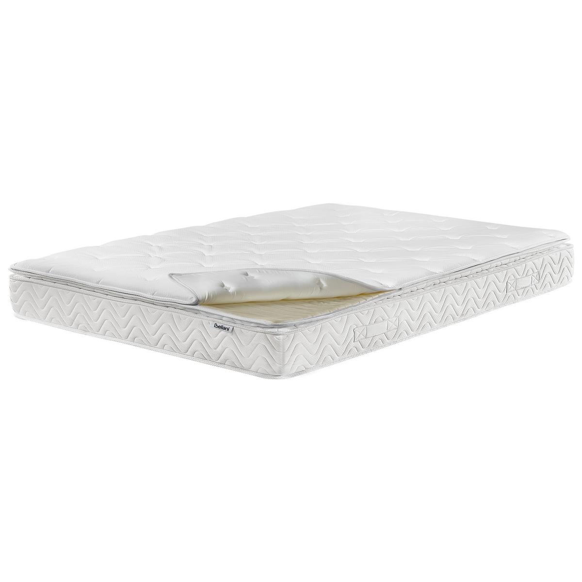MEMORYSCHAUM-TASCHENFEDERKERNMATRATZE H3/4 Fest 180/200 cm Luxus - Beige, Textil (180/200cm) - Beliani