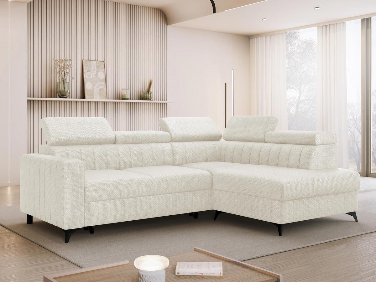 ECKSOFA Milano 2RRLXP, Seite: Rechts 2R+R+LXP - Creme, Holz/Textil (249/195cm) - MIRJAN24