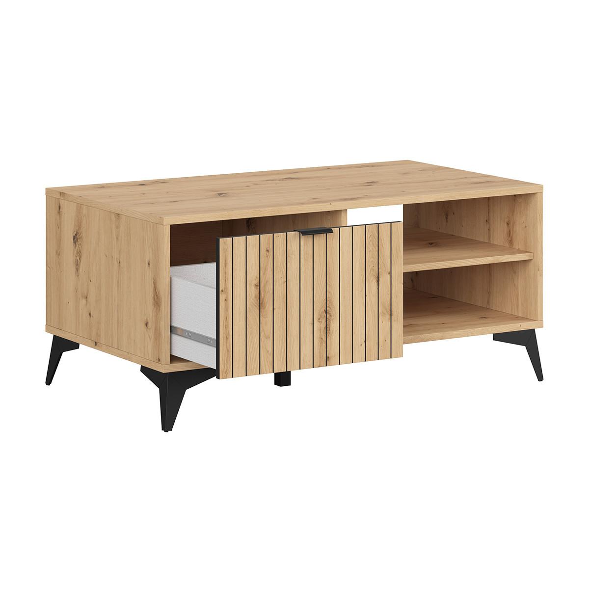 COUCHTISCH Mao Holz in Eichenoptik - Braun, Holzwerkstoff (60/110/50cm) - Petits-meubles