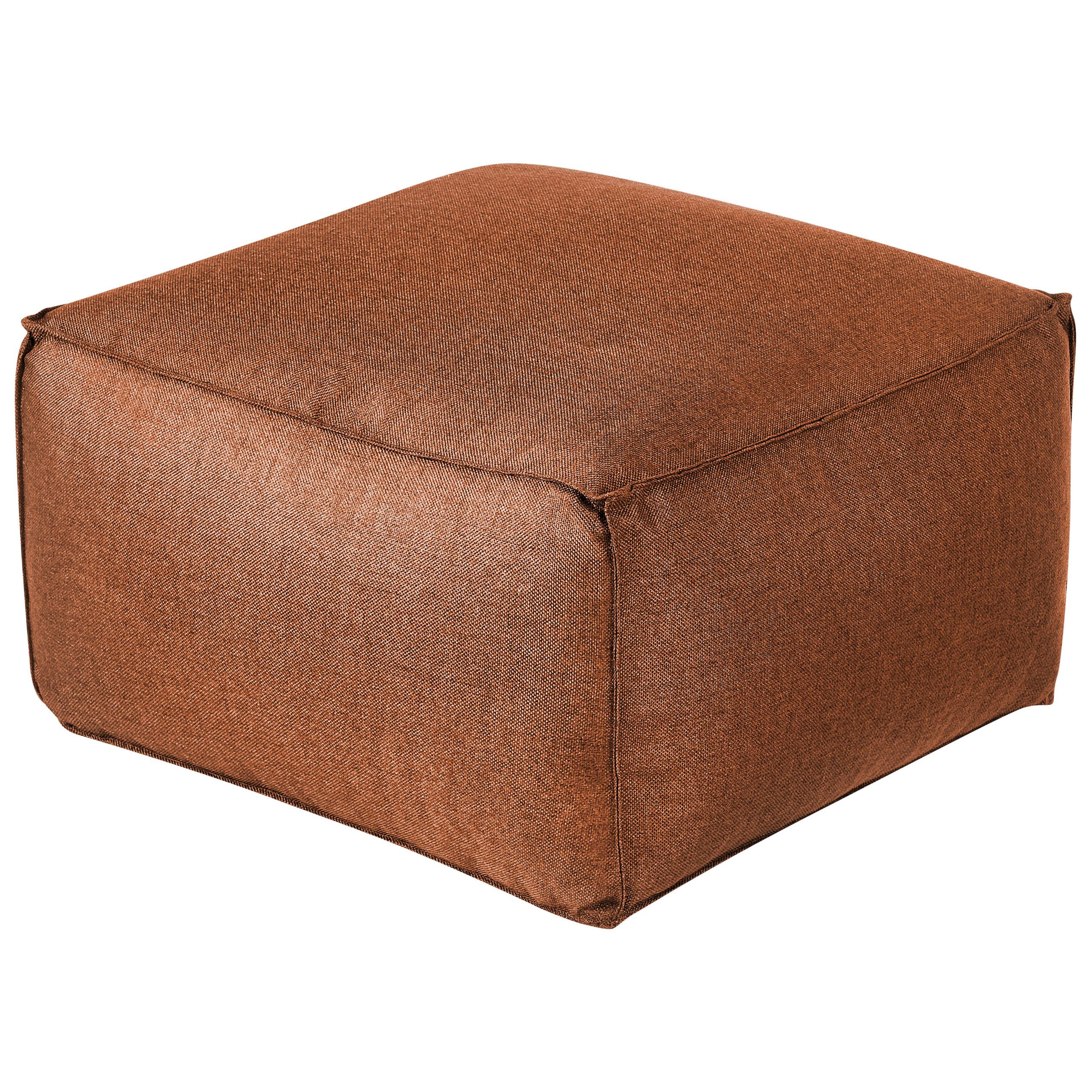 POUF Mukki 50/50/30 cm - Braun, Kunststoff/Textil (50/30/50cm) - Beliani
