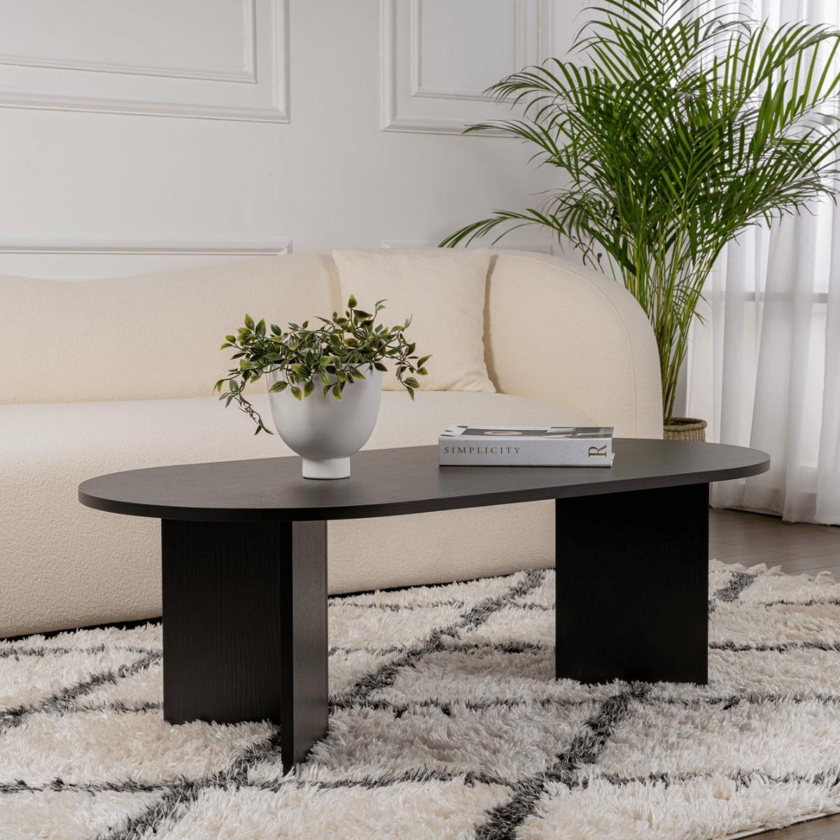 COUCHTISCH - iris 119/60/39,8 cm - Schwarz, Holzwerkstoff (119/60/39.8cm) - Calicosy