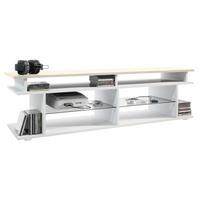 LOWBOARD Movie Platte des TV-Aufsatzes in Creme Hochglanz - Creme, Holzwerkstoff (138.5/39/37.5cm) - Vladon