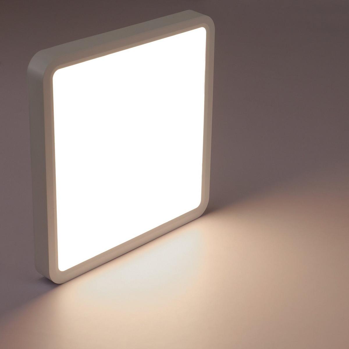 LED-DECKENLEUCHTE Dornwacht 23.0/2.4/23.0 cm - Weiß, Kunststoff (23/23/2.4cm) - ZMH