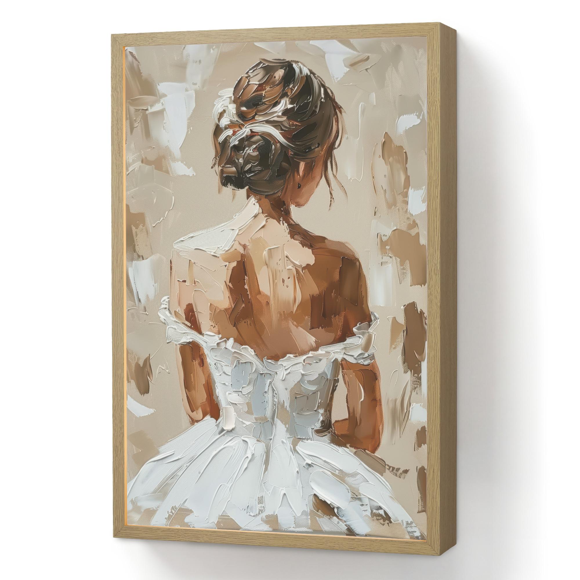 WANDLEUCHTE MIT AKKU Frau - Farbe - Abstrakt - Beige - Modern 40x60 cm - Hellbraun, Holzwerkstoff (40/60/8cm) - OnlyWow