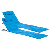 STRANDMATTEN-SET 2 TLG. Cellorigo - Blau, Textil/Metall (160/42/49cm) - [en.casa]