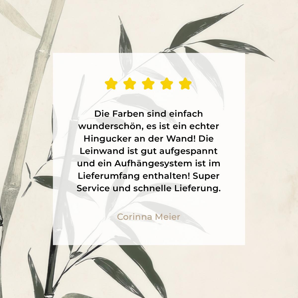 LEINWANDBILD Japandi - Bambus - Beige Gemälde 60x40 cm - Eukalyptusholzfarben, Textil (60/40cm) - MuchoWow