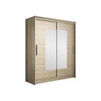 SCHWEBETÜRENSCHRANK Westa III - Silberfarben/Sonoma Eiche, Holzwerkstoff/Metall (150/200/58cm) - MIRJAN24