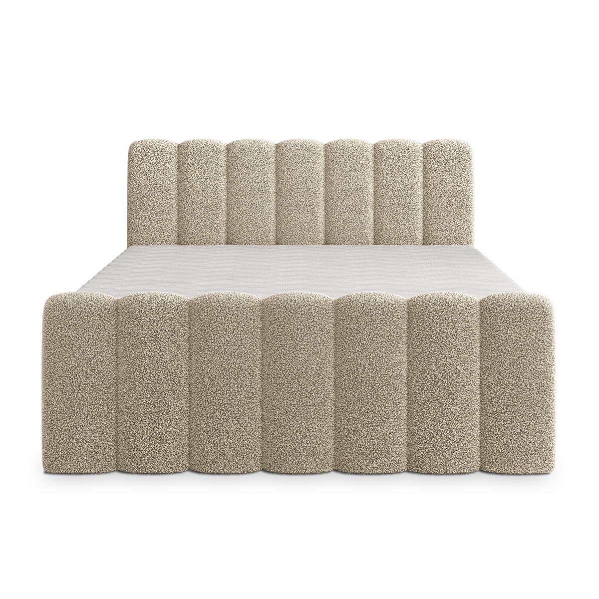 BOXBETT CELLA 140x200 cm mit Matratze und Topper - Creme - Creme, Holz (140/200cm) - MASSENO