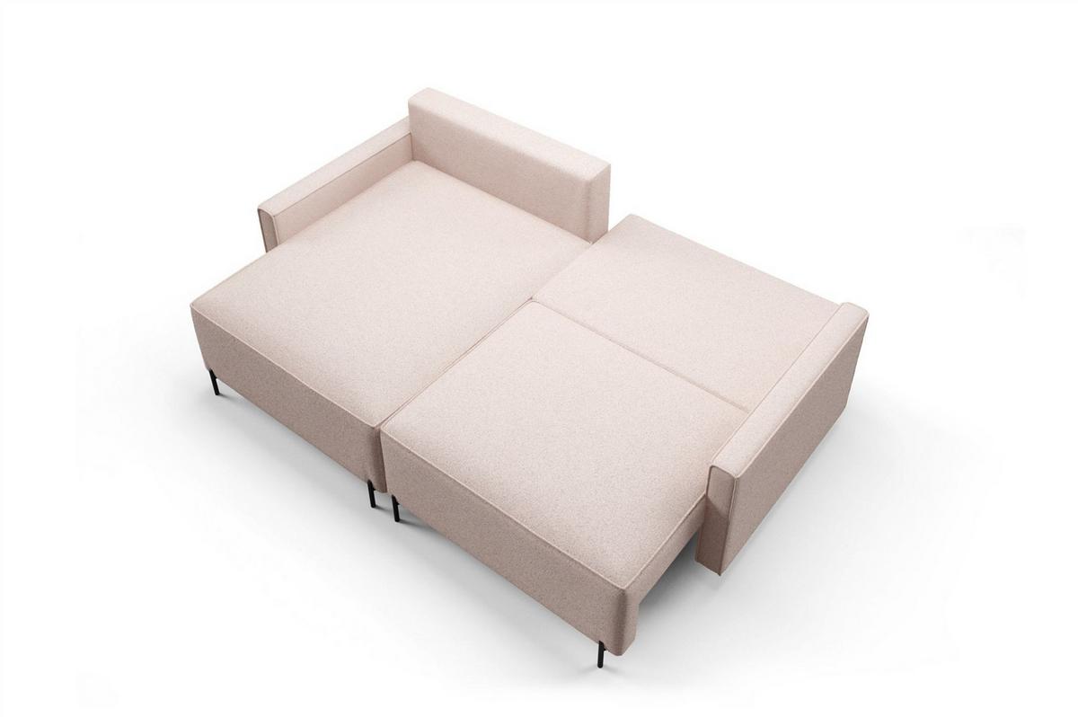 ECKSOFA Braga Mit Schlaffunktion - Grün, Holzwerkstoff/Textil (229/148cm) - Fun Möbel