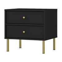 NACHTTISCH TORINO 51,8/50/40,8 cm Graphitfarben - Graphitfarben, Holzwerkstoff (51.8/50/40.8cm) - MASSENO