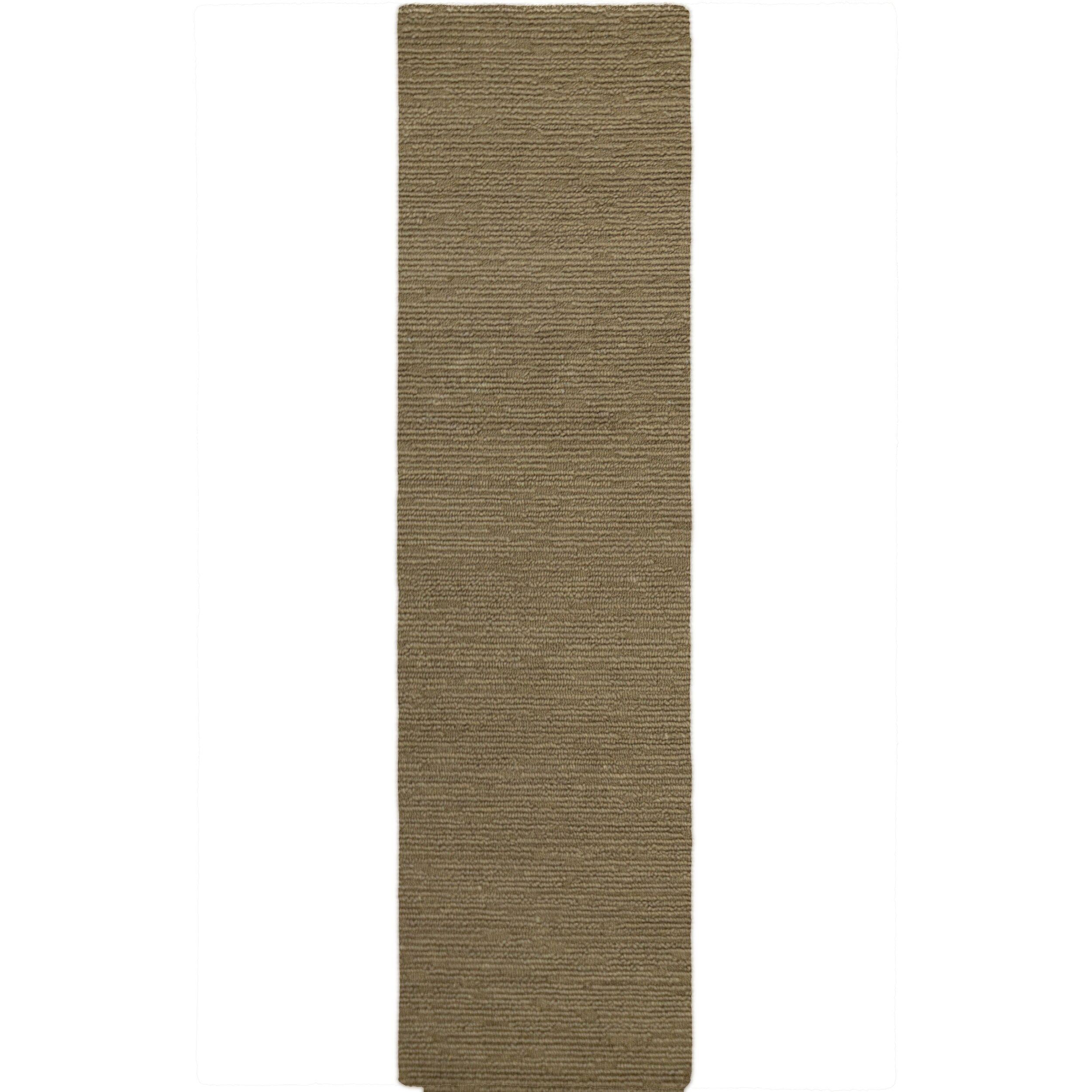 WOLLTEPPICH ALNE, einfarbig, Erdtöne, 80 x 230 cm - Grün, Textil (80/230cm) - KADIMA DESIGN