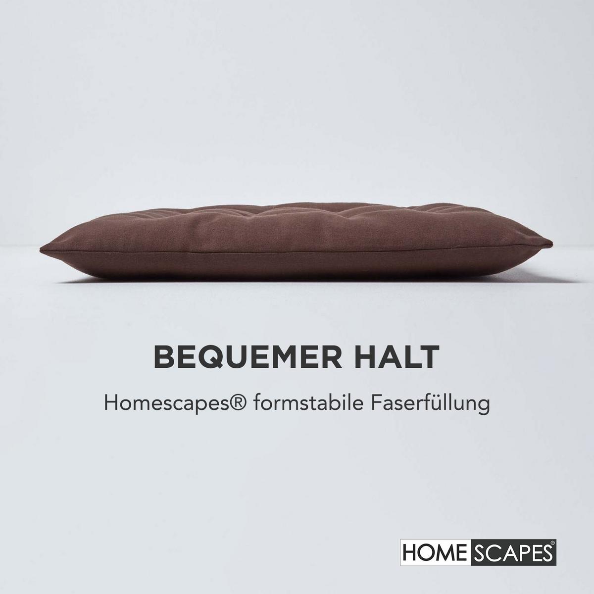 STUHLKISSEN braun 40/40/6,5 cm - Braun, Textil (40/40/6.5cm) - Homescapes