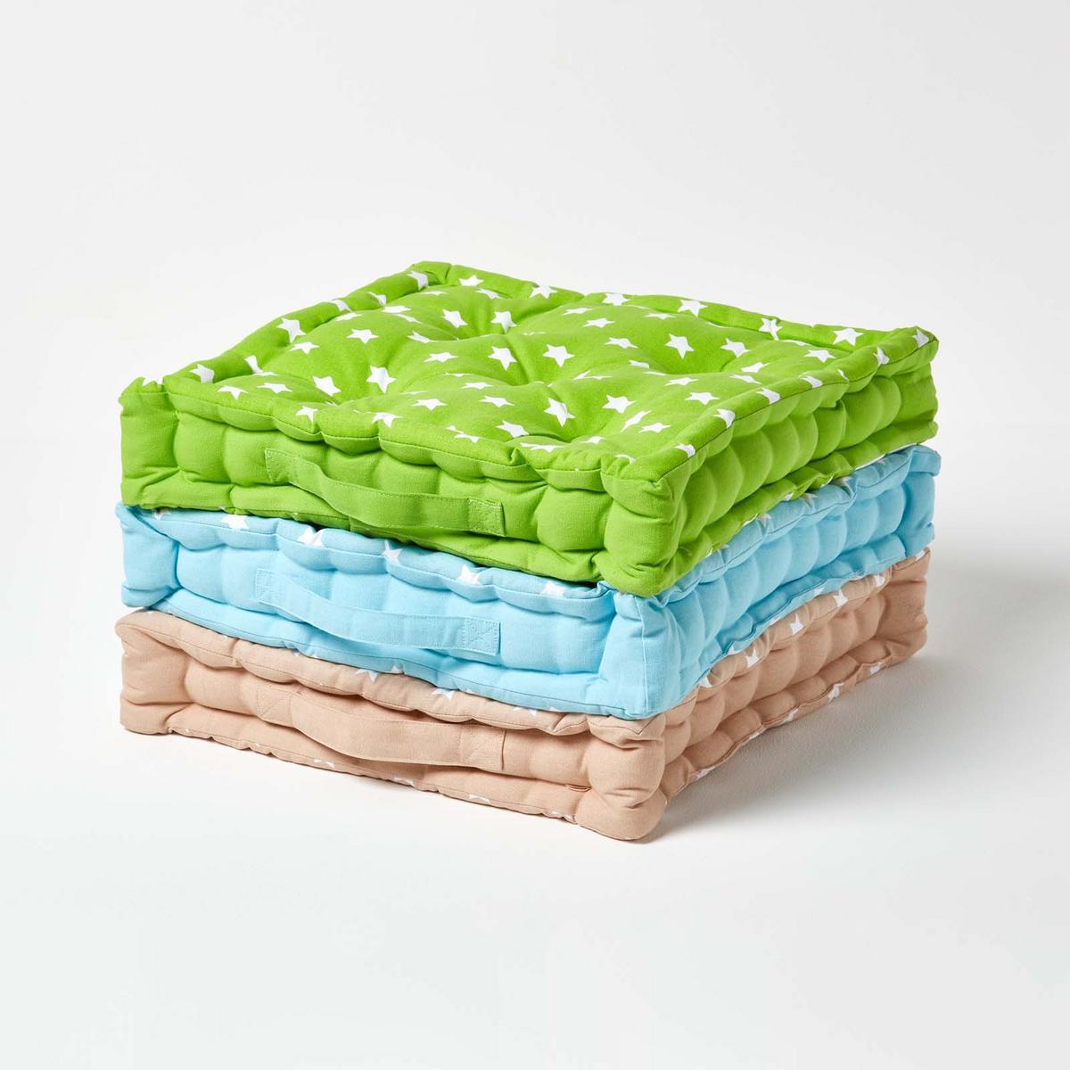 SITZKISSEN Sterne blau 40/40/8 cm - Blau, Textil (40/40/8cm) - Homescapes