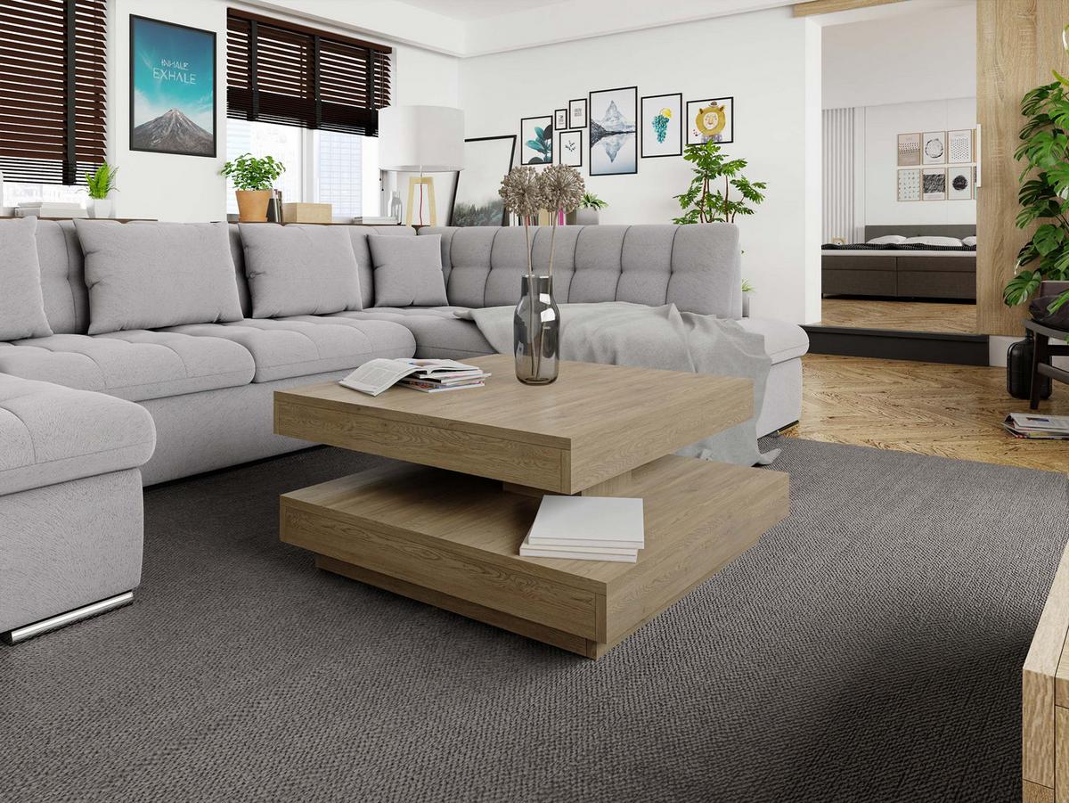 COUCHTISCH Nenani - Eichefarben, Holzwerkstoff (70/70/34cm) - MIRJAN24