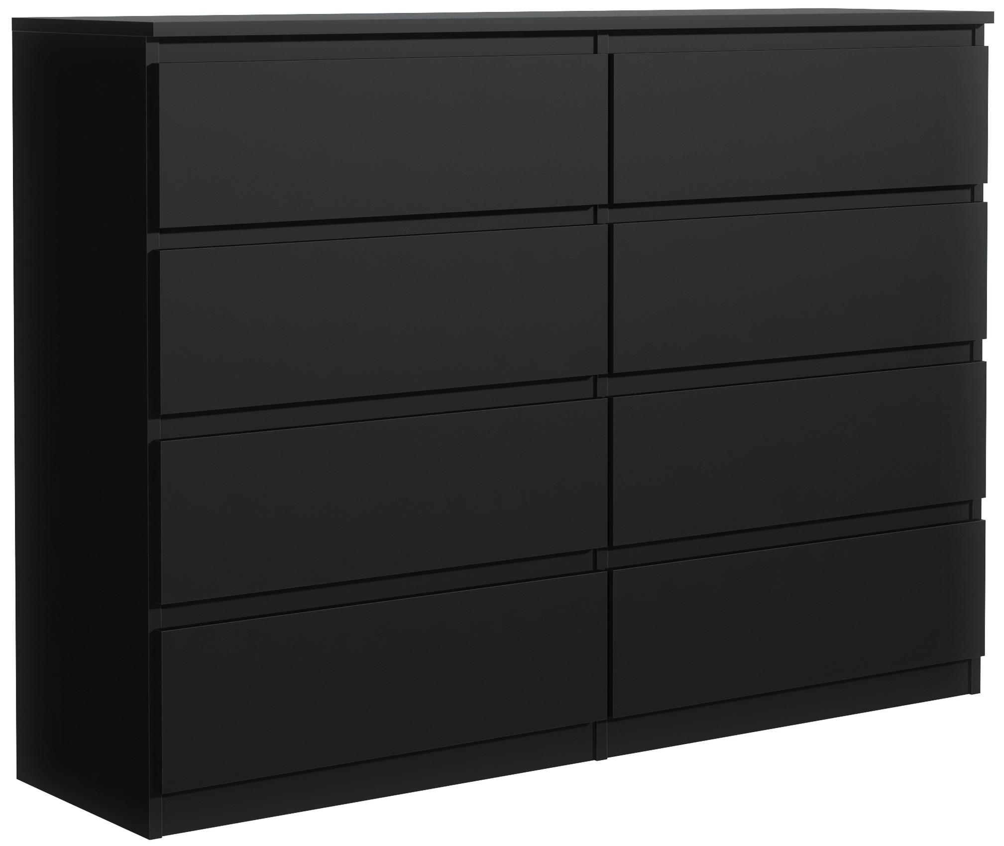 KOMMODE Schwarz 139/102/39 - Schwarz, Holzwerkstoff (139/102/39cm) - RAUMHIRSCH FURNITURE