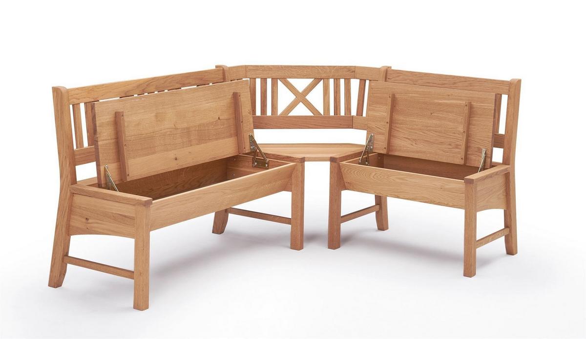 ECKBANK Deborah 135 x 135 x 87 Massivholz Buche lackiert - Buchefarben, Holz (135/135cm) - 58aufmkessel