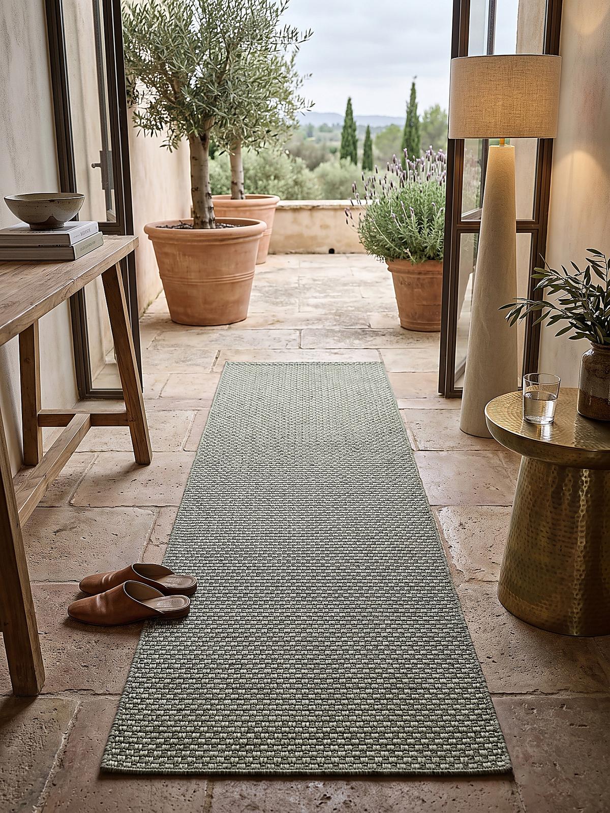 TEPPICHLÄUFER Uni BROYE Polypropylen Grün 80 x 150 cm - Grün, Textil (80/150cm) - KADIMA DESIGN