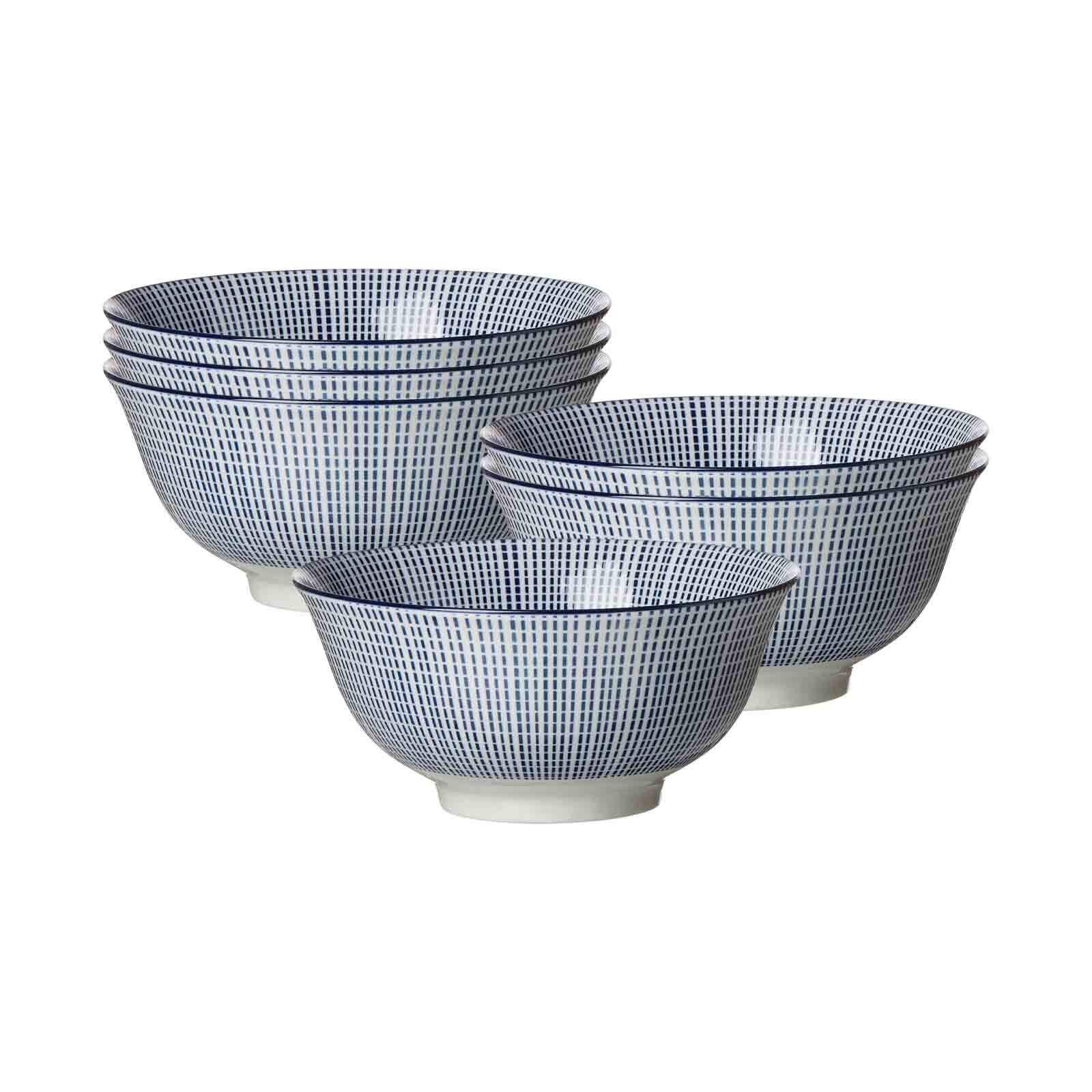 MÜSLISCHALEN Royal Makoto blau-weiß ø 15,5 cm 6er Set - Blau/Weiß, Keramik (15.5cm) - Ritzenhoff Breker