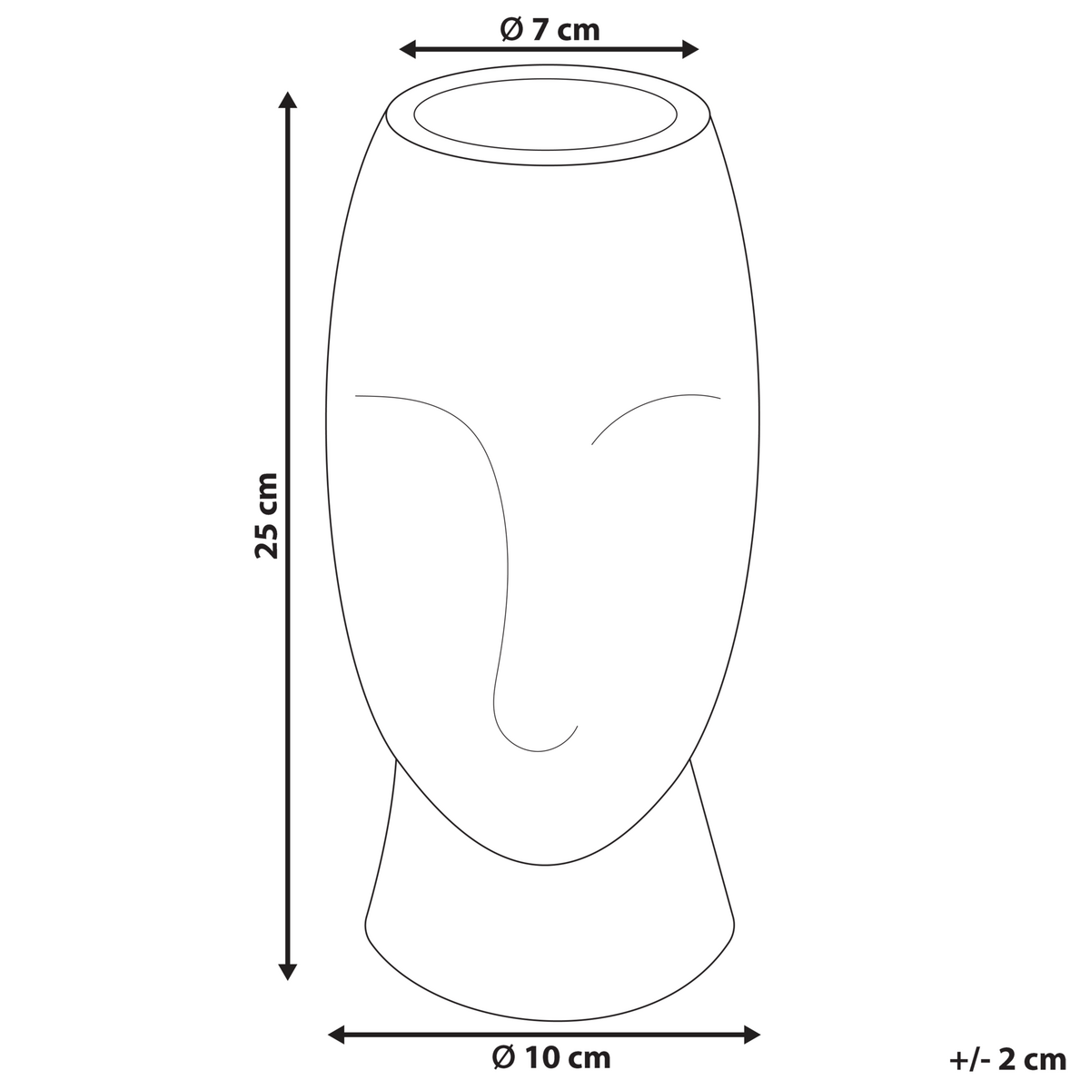 BLUMENVASE Steinzeug rosa Pallini - Rosa, Keramik (24cm) - Beliani