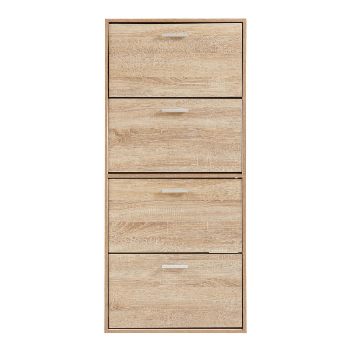 SCHUHSCHRANK Sykkylven - Sonoma Eiche, Holzwerkstoff (60/134/24cm) - [en.casa]