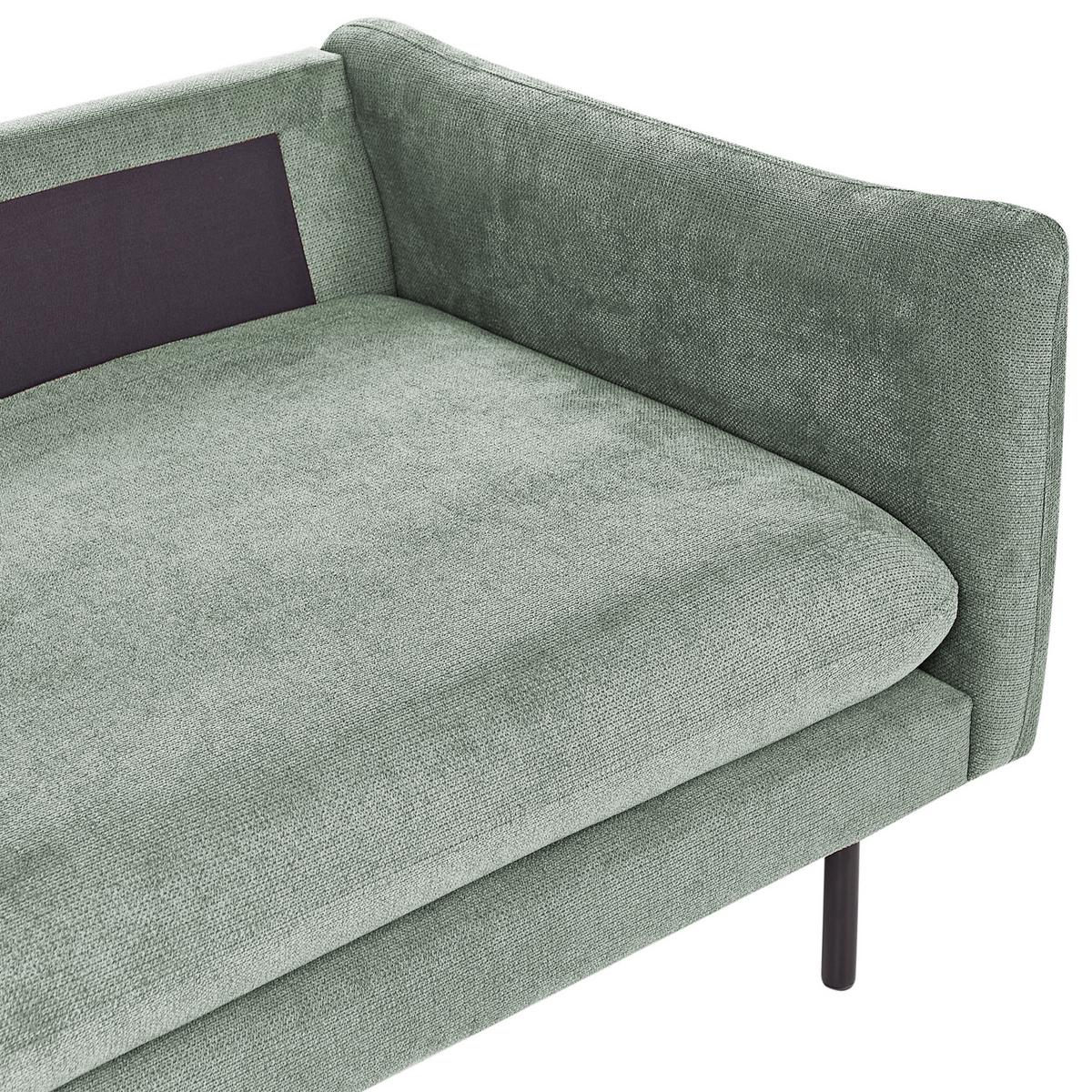 ECKSOFA 4-Sitzer Stoff Hellgrün rechtsseitig Vinterbro - Schwarz/Hellgrün, Textil (279/162cm) - Beliani