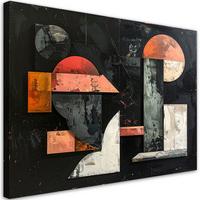LEINWANDBILD Abstraktion 30x20cm - Schwarz, Textil (30/20cm) - Feeby