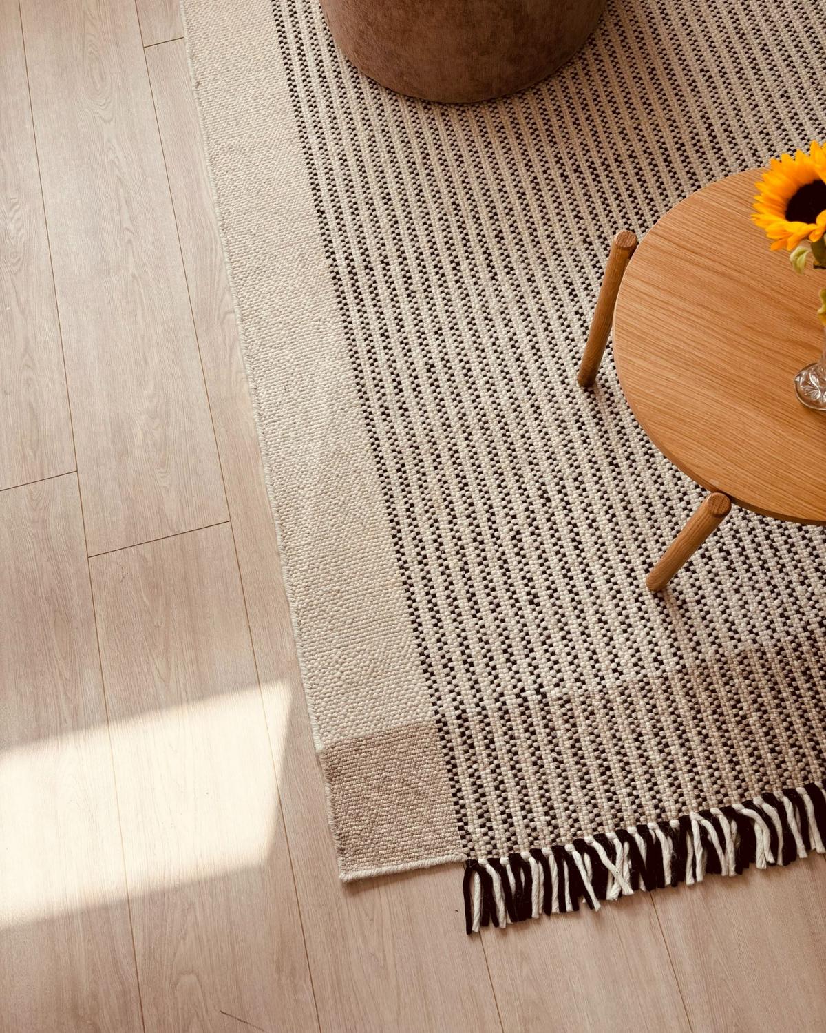 TEPPICH geflochten Divarli 150/80 cm - Beige, Textil (80/150cm) - Beliani