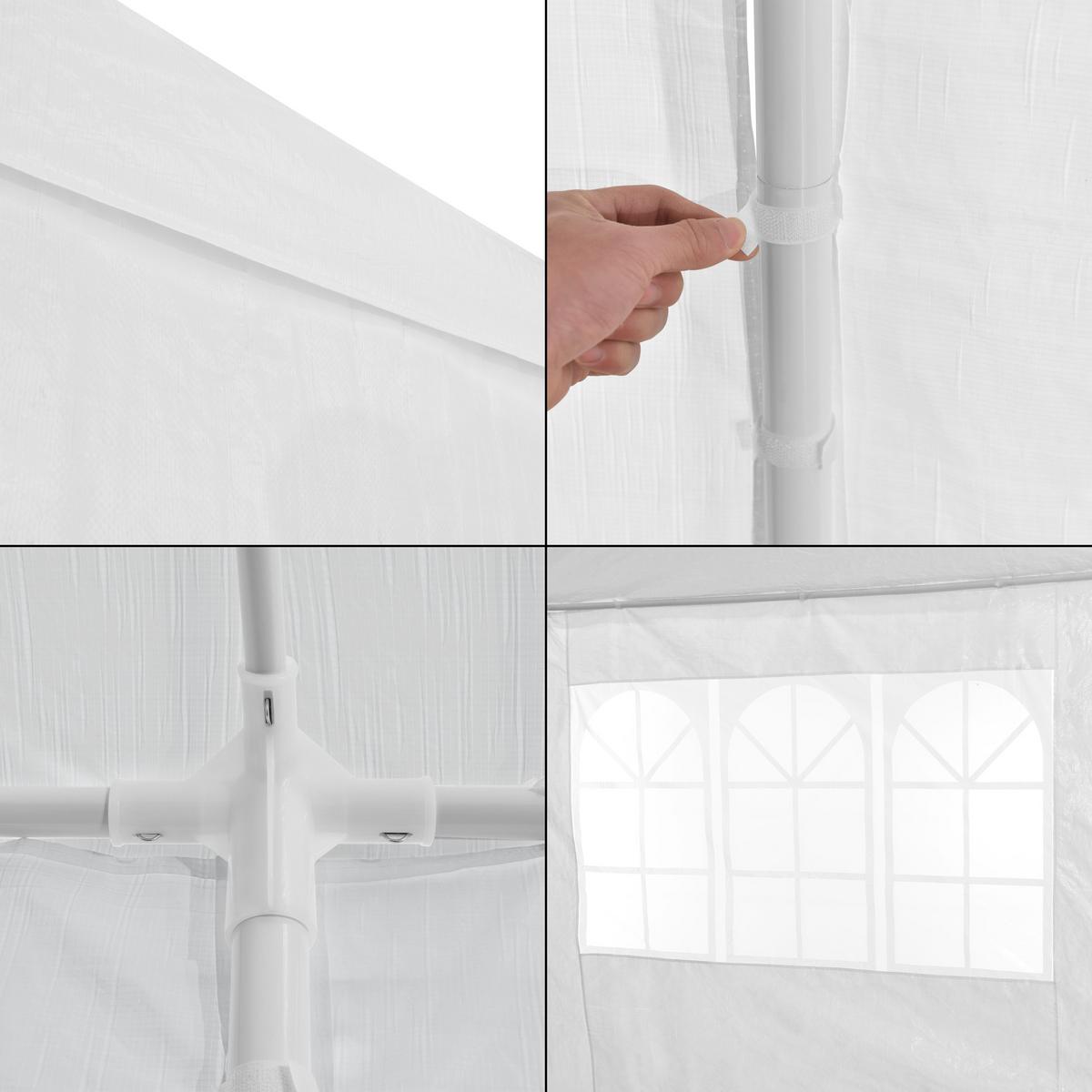PARTYZELT Wedau - Weiß, Kunststoff/Metall (900/255/300cm) - casa.pro