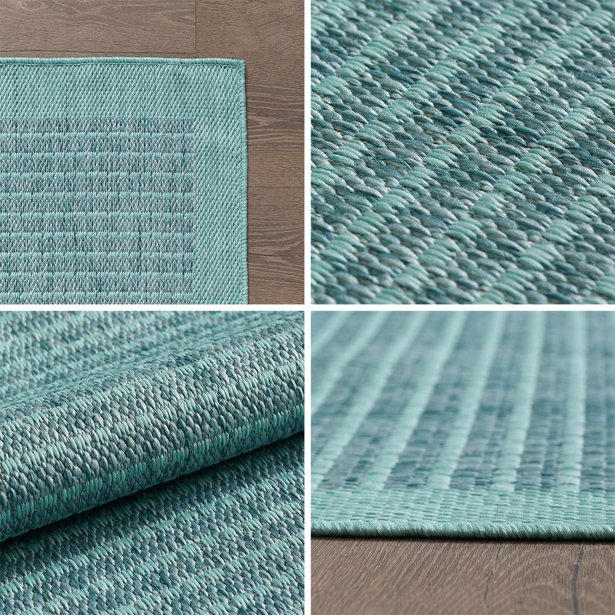 TEPPICH Outdoor DAFNE in Blau, einfarbig, 240 x 340 cm - Blau, Textil (340/240cm) - KADIMA DESIGN