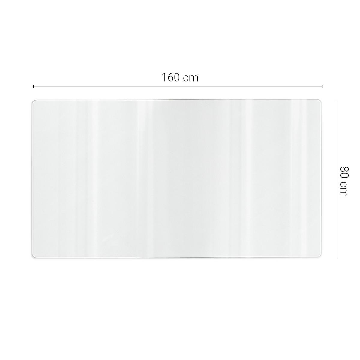 SCHUTZMATTE 160 x 80 cm – Transparente – Weiches Glas - Transparent, Kunststoff (0.2/80/160cm) - TULUP