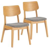 STUHL-SET 2 Susi Eichenfarbe, Massivholz - Honigeiche, Holz (49/82/52cm) - VS Venta-stock