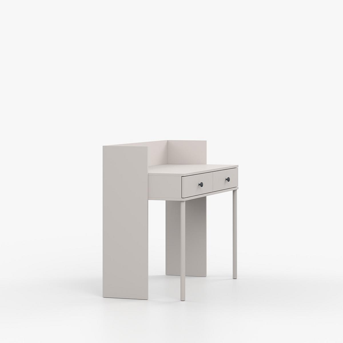 SCHMINKTISCH OLAF II 120cm/95cm/52cm Kaschmir, Griff Anthrazit - Kaschmir/Anthrazit, Holzwerkstoff/Metall (120/95/52cm) - imoebel24