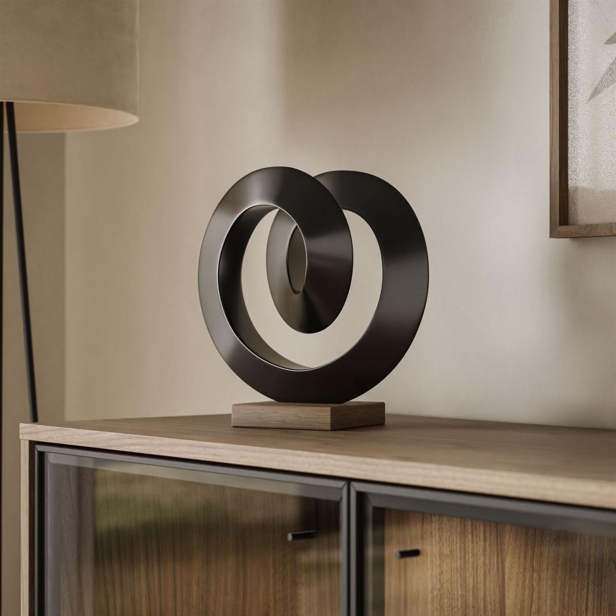 KOMMODE ISA 4D, viertürig mit LED-Beleuchtung auf hohen Beinen. - Eichefarben, Holzwerkstoff (200/85/40cm) - Lookway