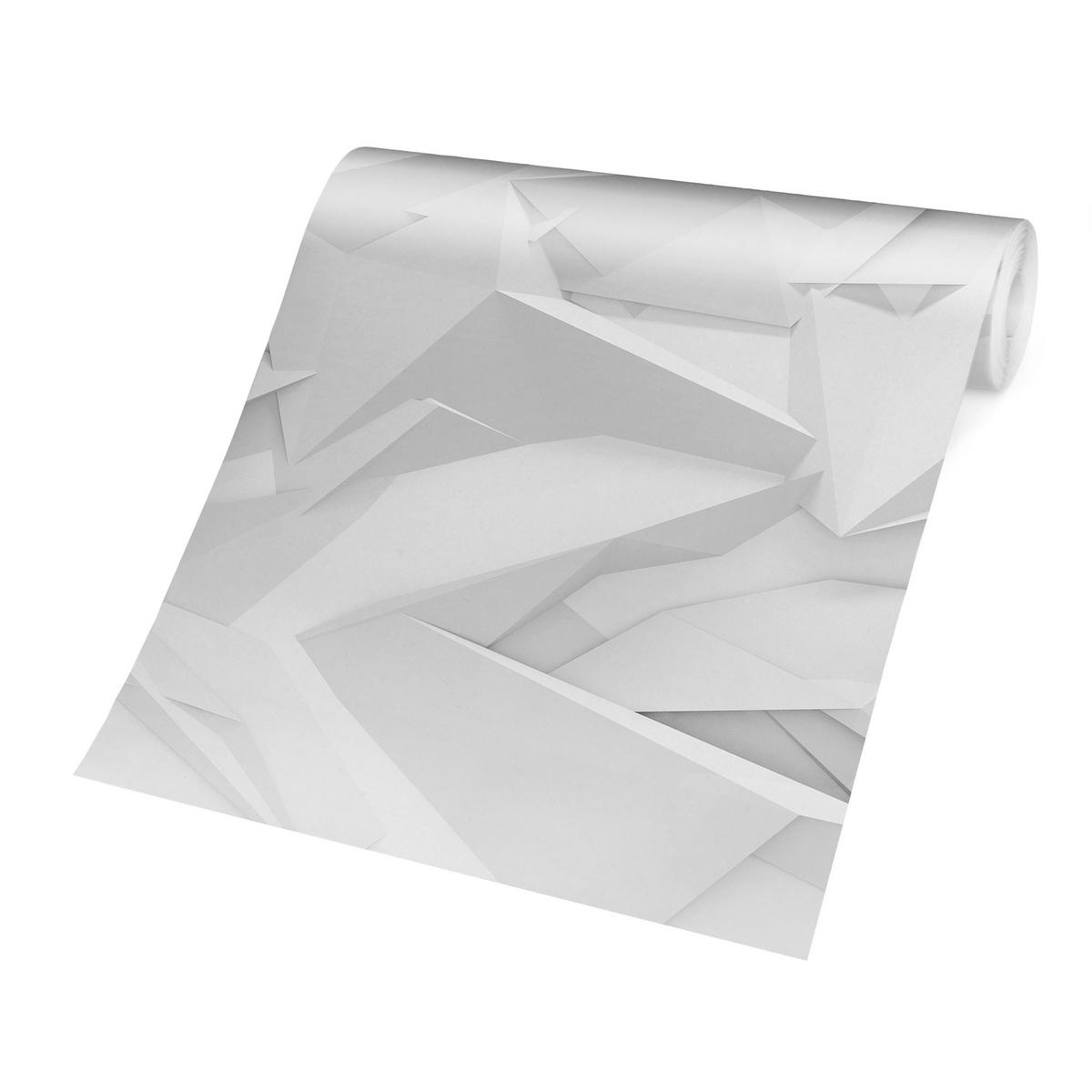 FOTOTAPETE Abstrakte 3D Optik 336/225 cm - Weiß, Papier (336/225cm) - Bilderwelten