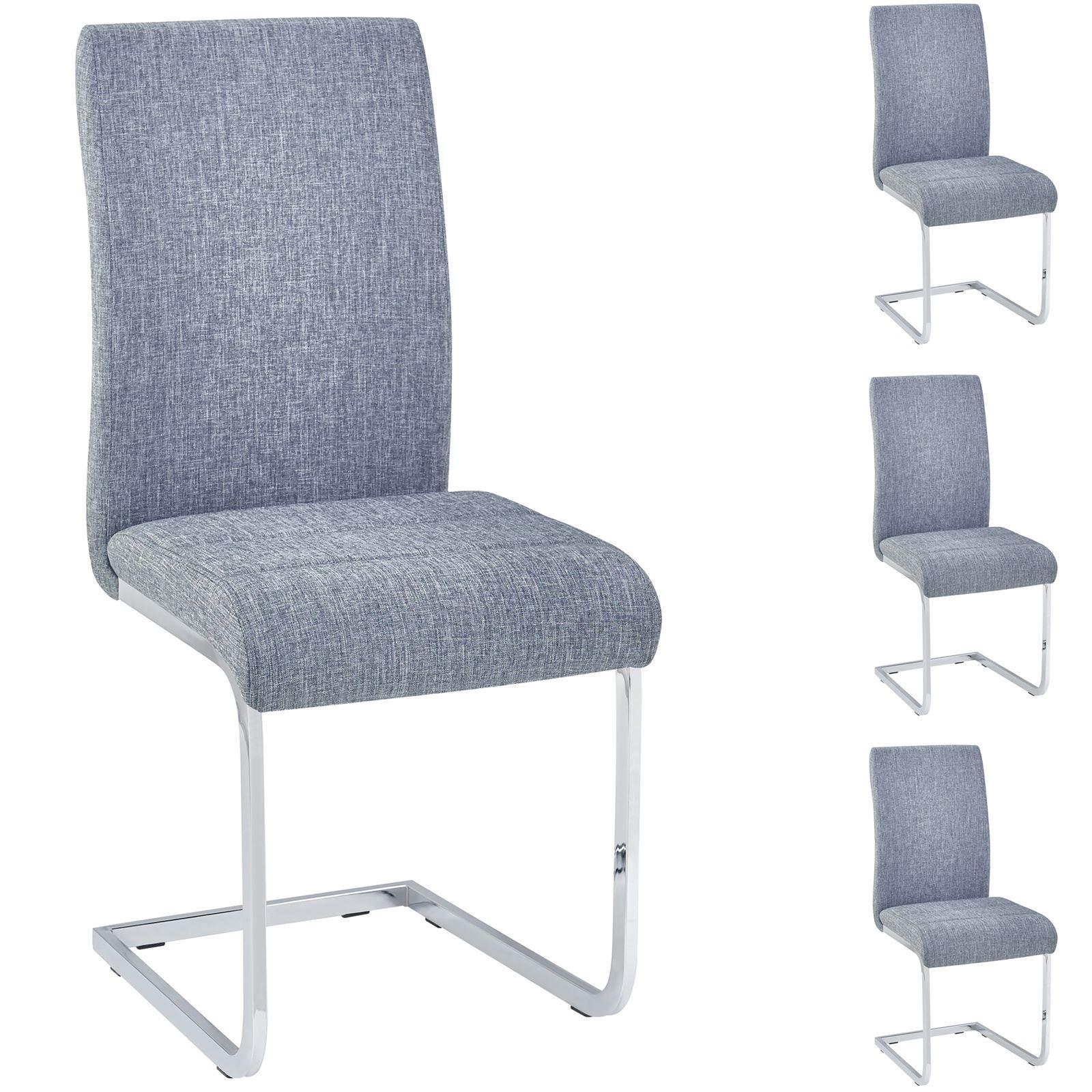 SCHWINGSTUHL LETICIA 4er-Set grau - Grau, Textil (42/96/57cm) - IDIMEX