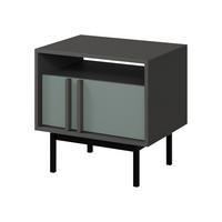 NACHTTISCH Alsy AL13 - Anthrazit/Grün, Holzwerkstoff/Kunststoff (53/53/43cm) - MIRJAN24
