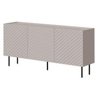 SIDEBOARD Lucca 165 3D - Kaschmir/Schwarz, Holz/Holzwerkstoff (166/80/40cm) - MIRJAN24