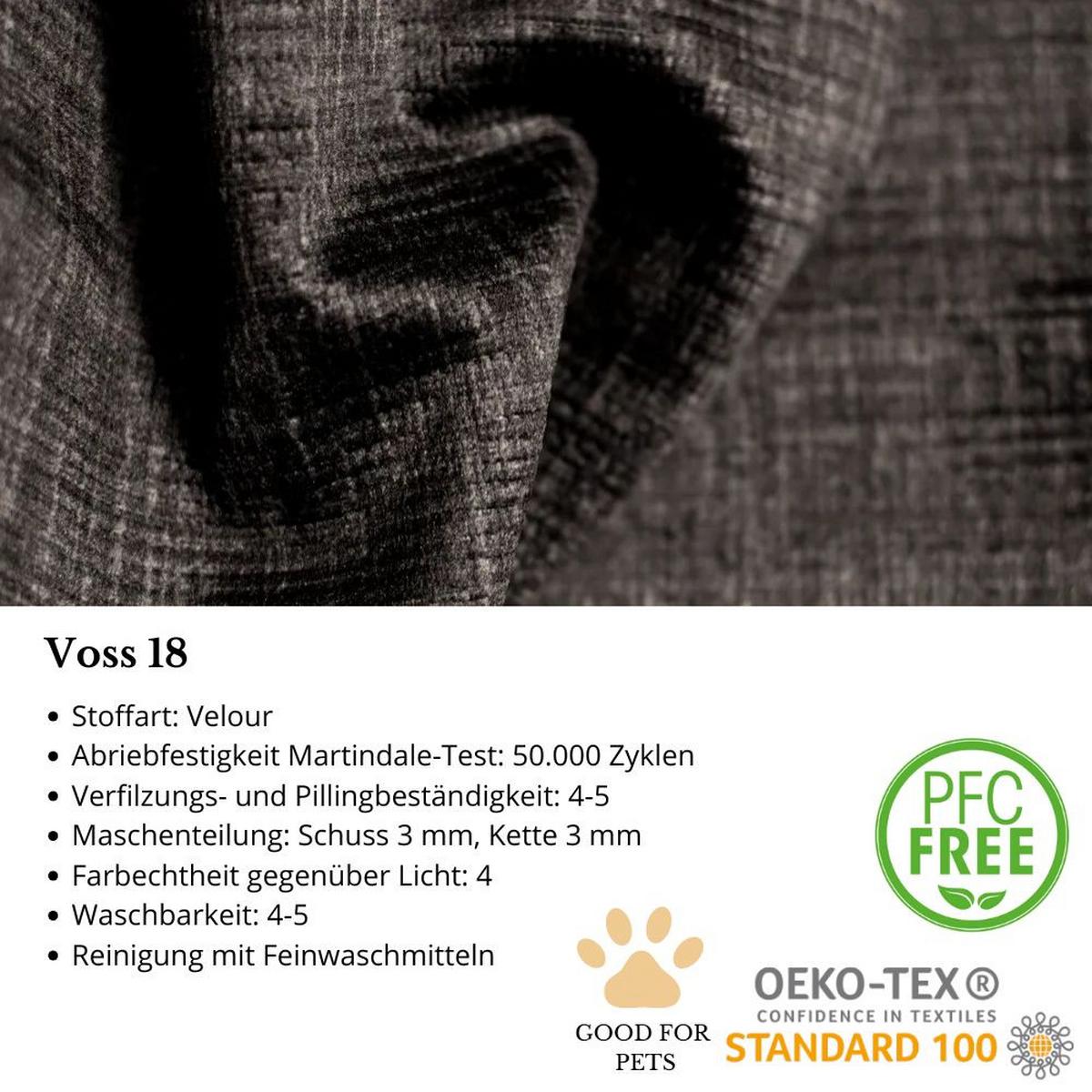 ECKSCHLAFSOFA Alex Mini dunkelgrau links - Dunkelgrau/Schwarz, Textil (245/185cm) - Beautysofa