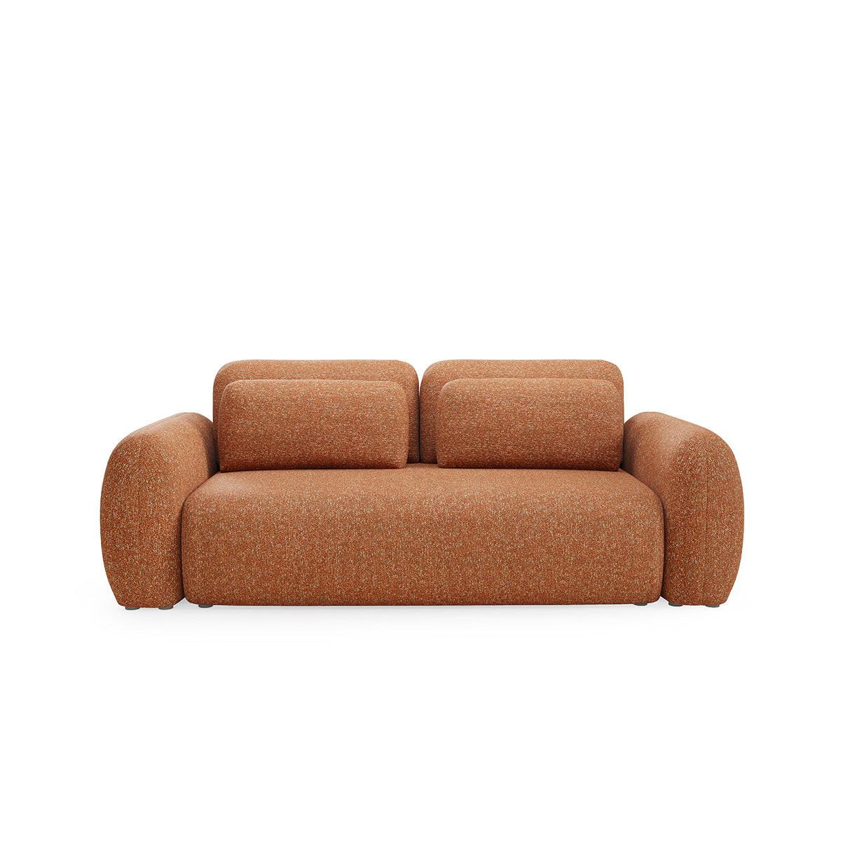 SOFA Carmela 3 Sitzplätze Orange - Orange, Holz (266/95/121cm) - Petits-meubles