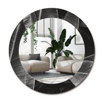 SPIEGEL Rund Ø 60 cm mit Aufdruck - Grau, Glas (60/60/0.4cm) - Wallfluent