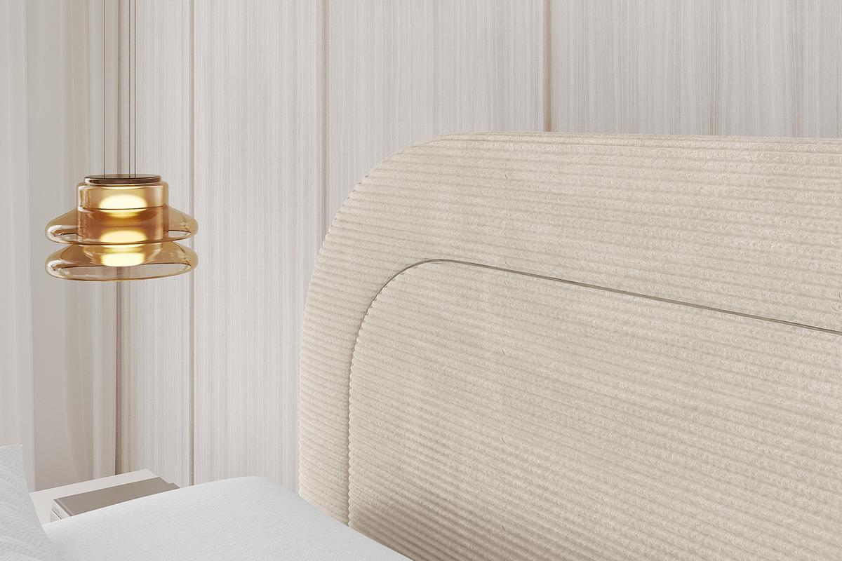 POLSTERBETT mit Bettkasten und Lattenrost, Bett mit Matratze H3/H4 - LERIS 180x200 Beige - Creme, Holzwerkstoff/Textil (180/200cm) - ALTDECOR