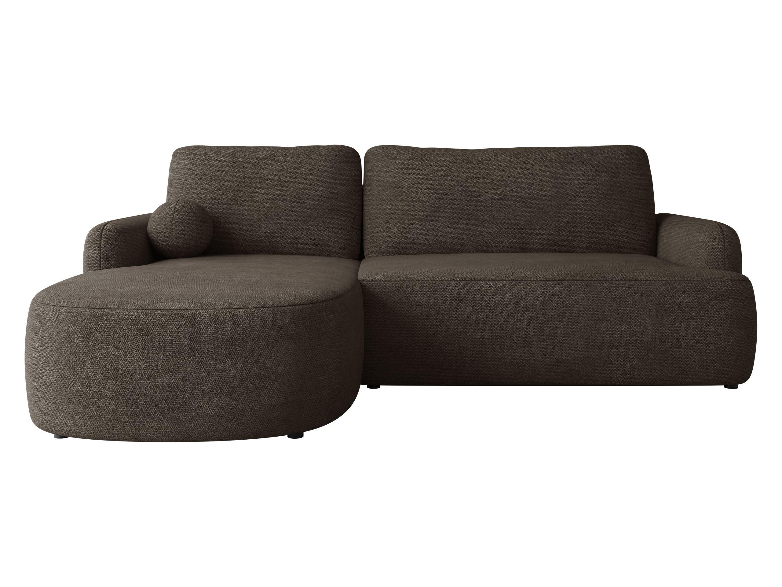 ECKSOFA Loridu, Seite: Links - Schwarz/Braun, Holz/Kunststoff (250/174cm) - MIRJAN24