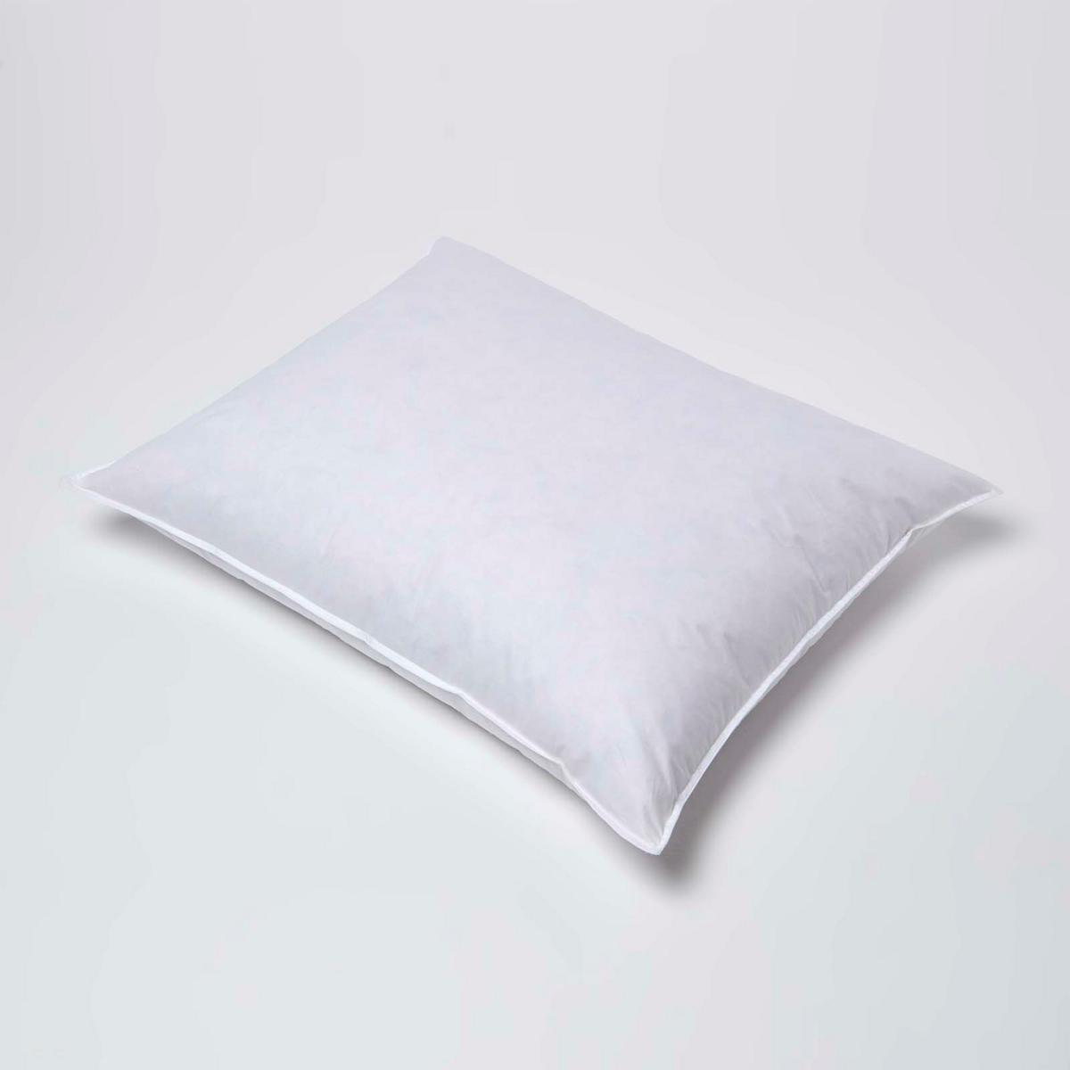 KOPFKISSEN 60/70 cm, Daunenkissen medium-weich - Weiß, Textil (60/70cm) - Homescapes