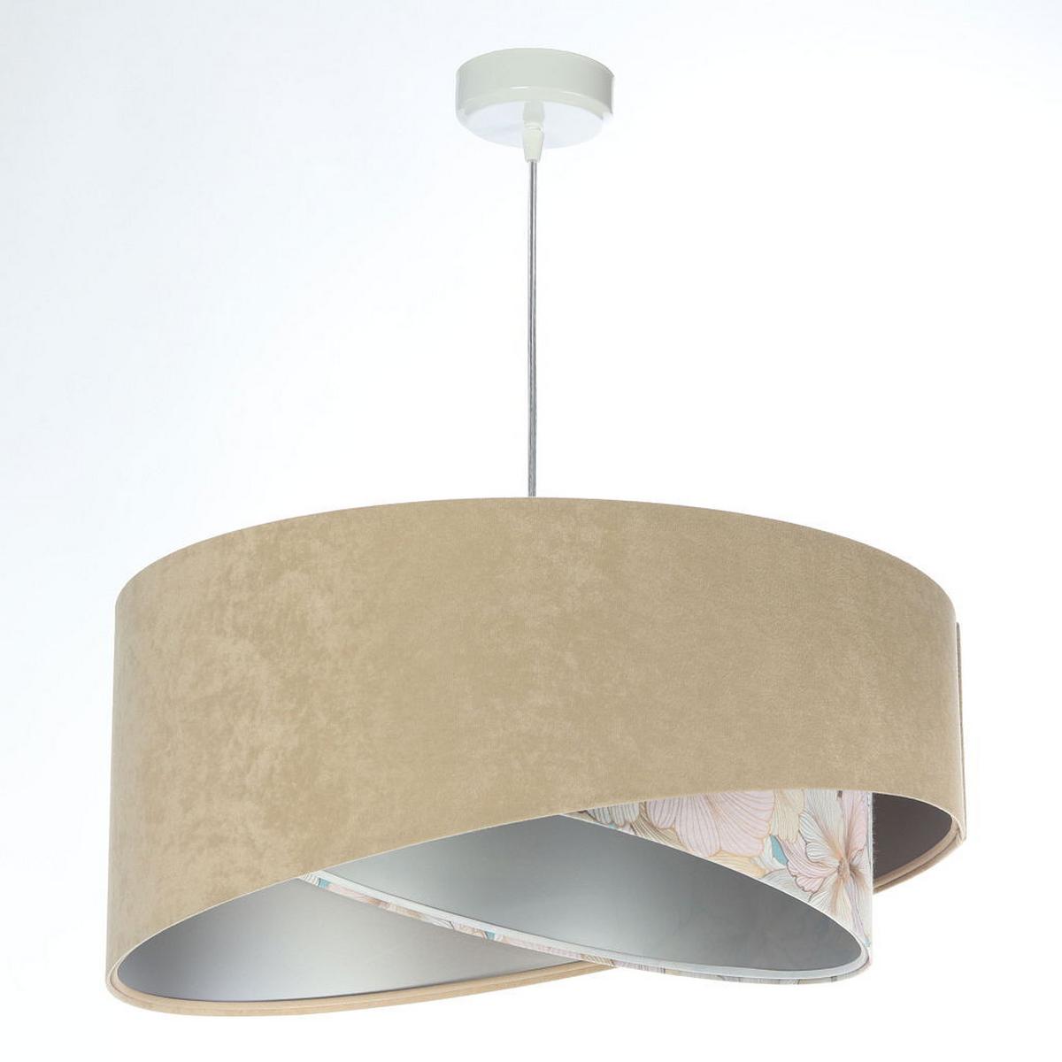 HÄNGELEUCHTE Silber 50/23 cm - Silberfarben, Kunststoff (50/1.3/23cm) - ONZENO