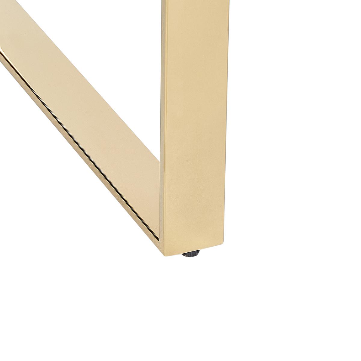 KONSOLENTISCH mit Glasplatte Gold Tilon - Transparent/Goldfarben, Glas (40/120/75cm) - Beliani