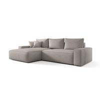 ECKSOFA Walken Mit Schlaffunktion - Hellgrau, Holzwerkstoff/Textil (280/185cm) - Fun Möbel