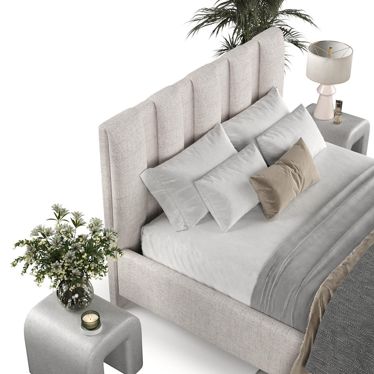 POLSTERBETT Loom 140/200 cm Hellbeige im Neve Stoff - Sandfarben/Naturfarben, Holz/Holzwerkstoff (140/200cm) - AltaBeds
