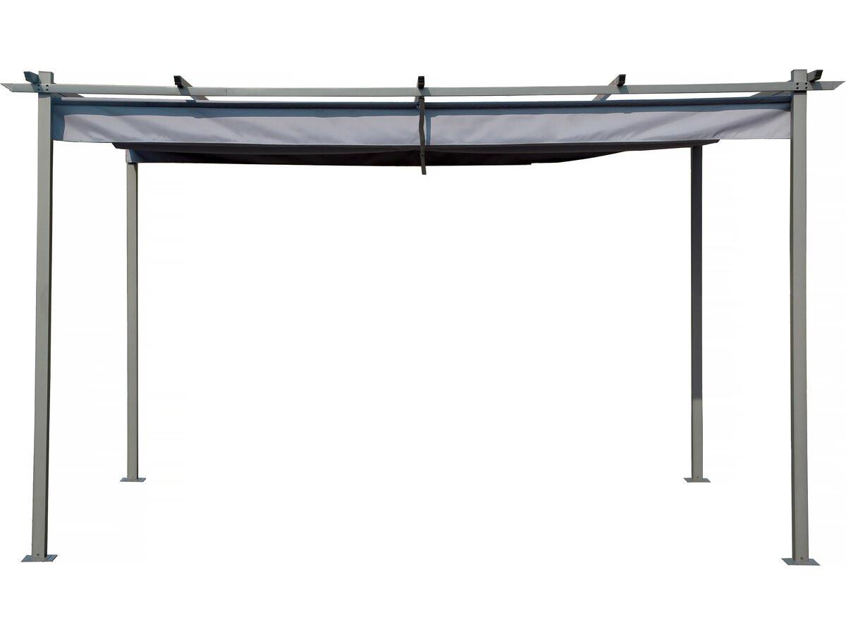 PERGOLA - MARKISE pergola en métal avec toit rétractable - 3 x 4 m - gris anthracite Anthrazit - Grau, Metall (295/231/395cm) - Habitat Garten
